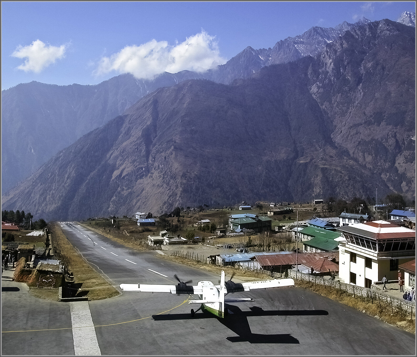 Take off from Lukla, Nepal