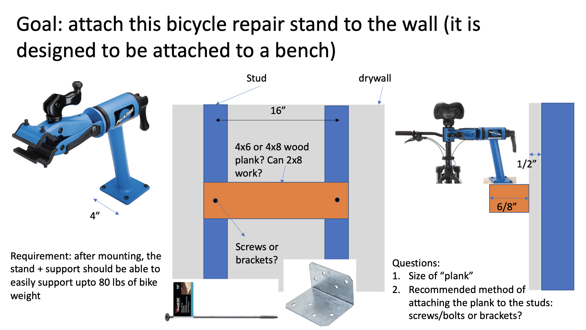 Bench mount discount bike work stand