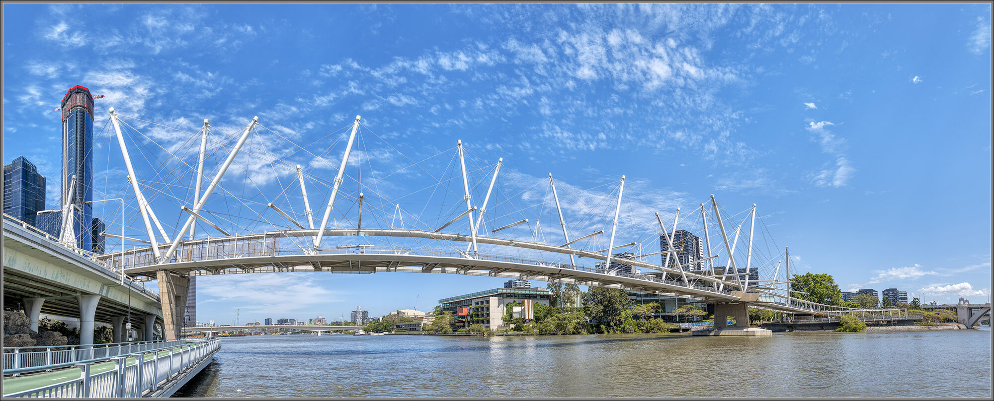 Kurilpa Bridge across Brisbane River
