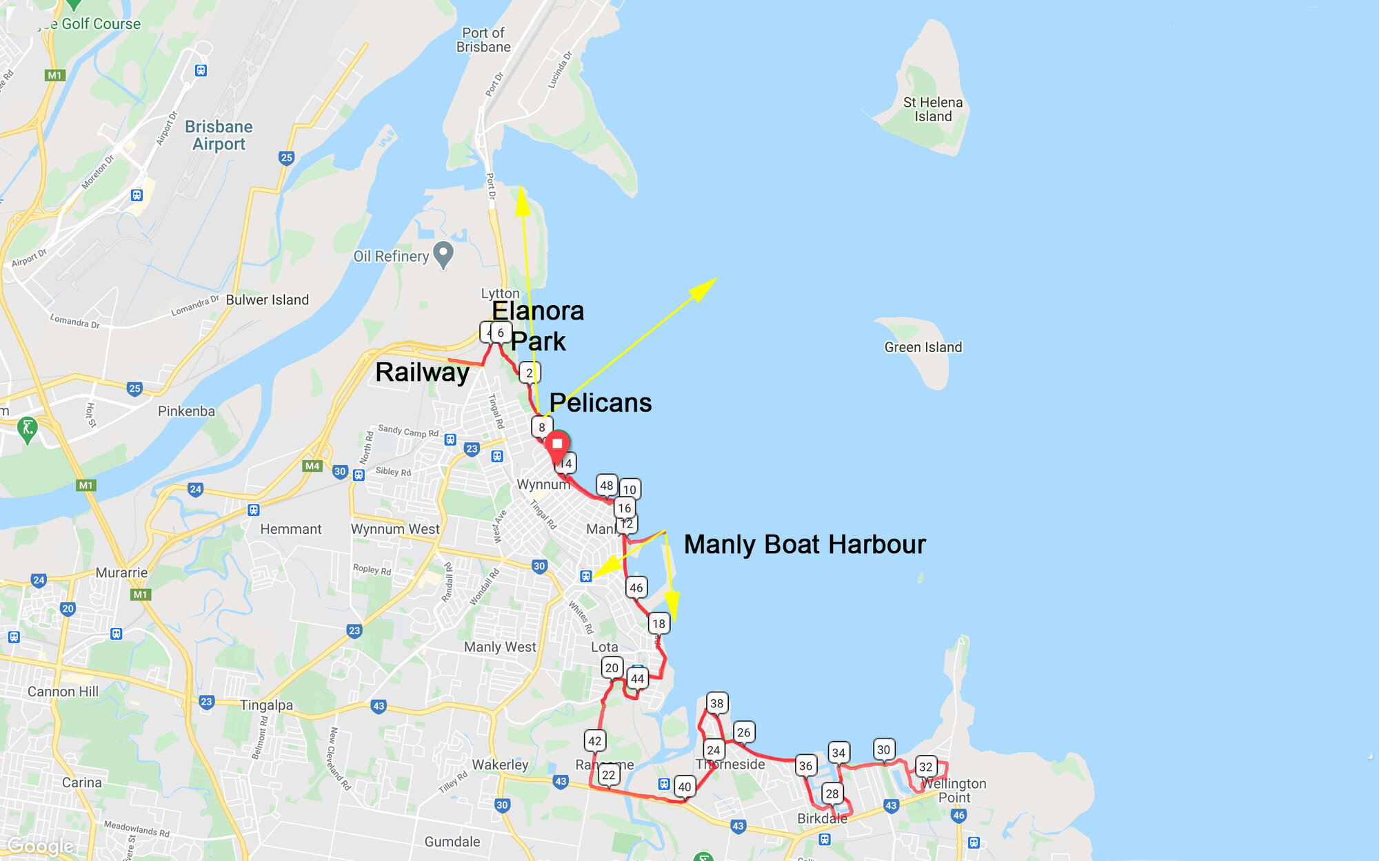 Map : Manly & Wynnum : Moreton Bay