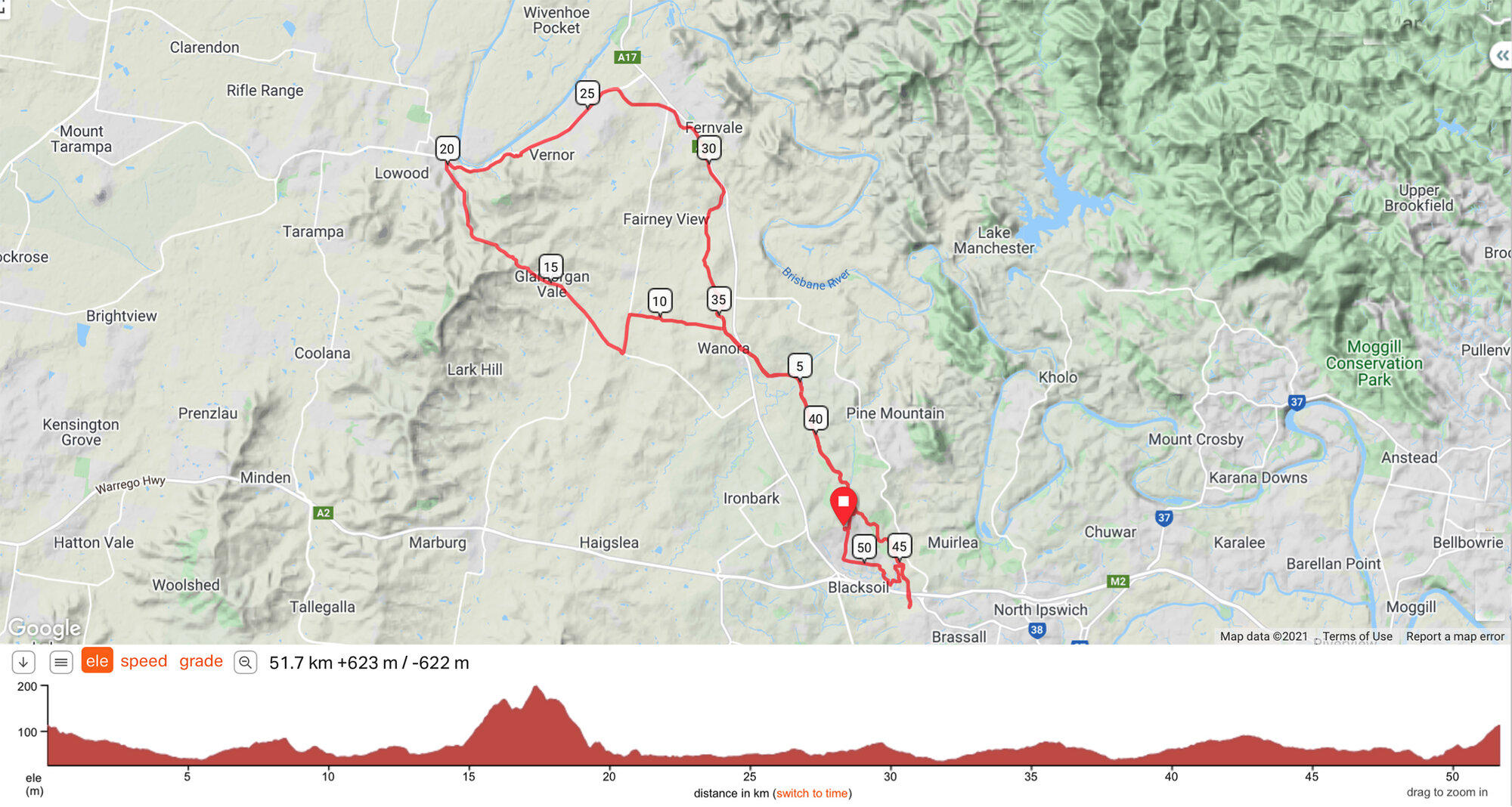 Map : Glamorgan Vale Ride