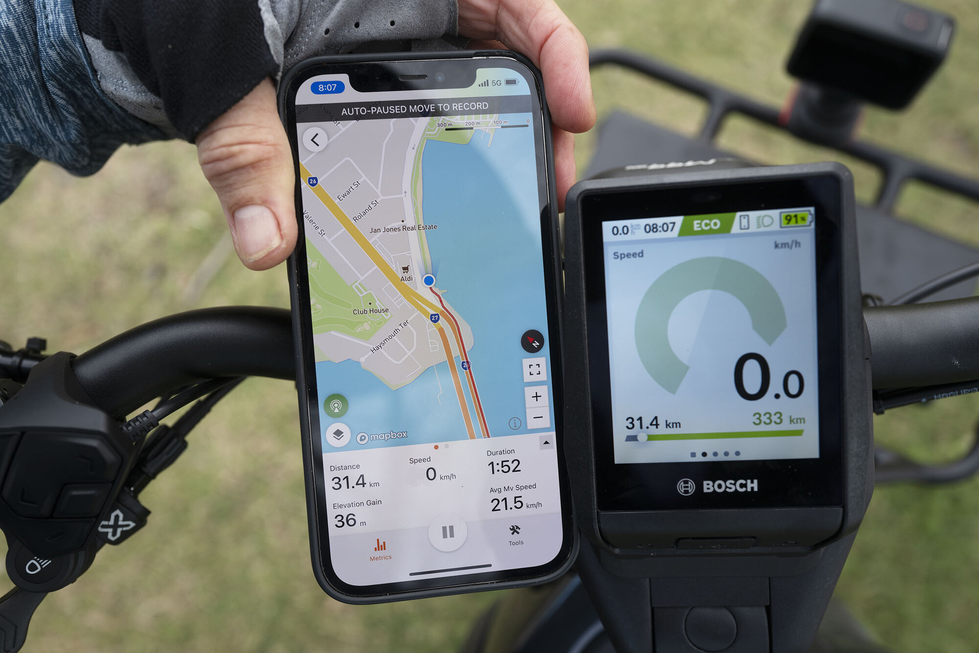 Ride with GPS versus Bosch Nyon