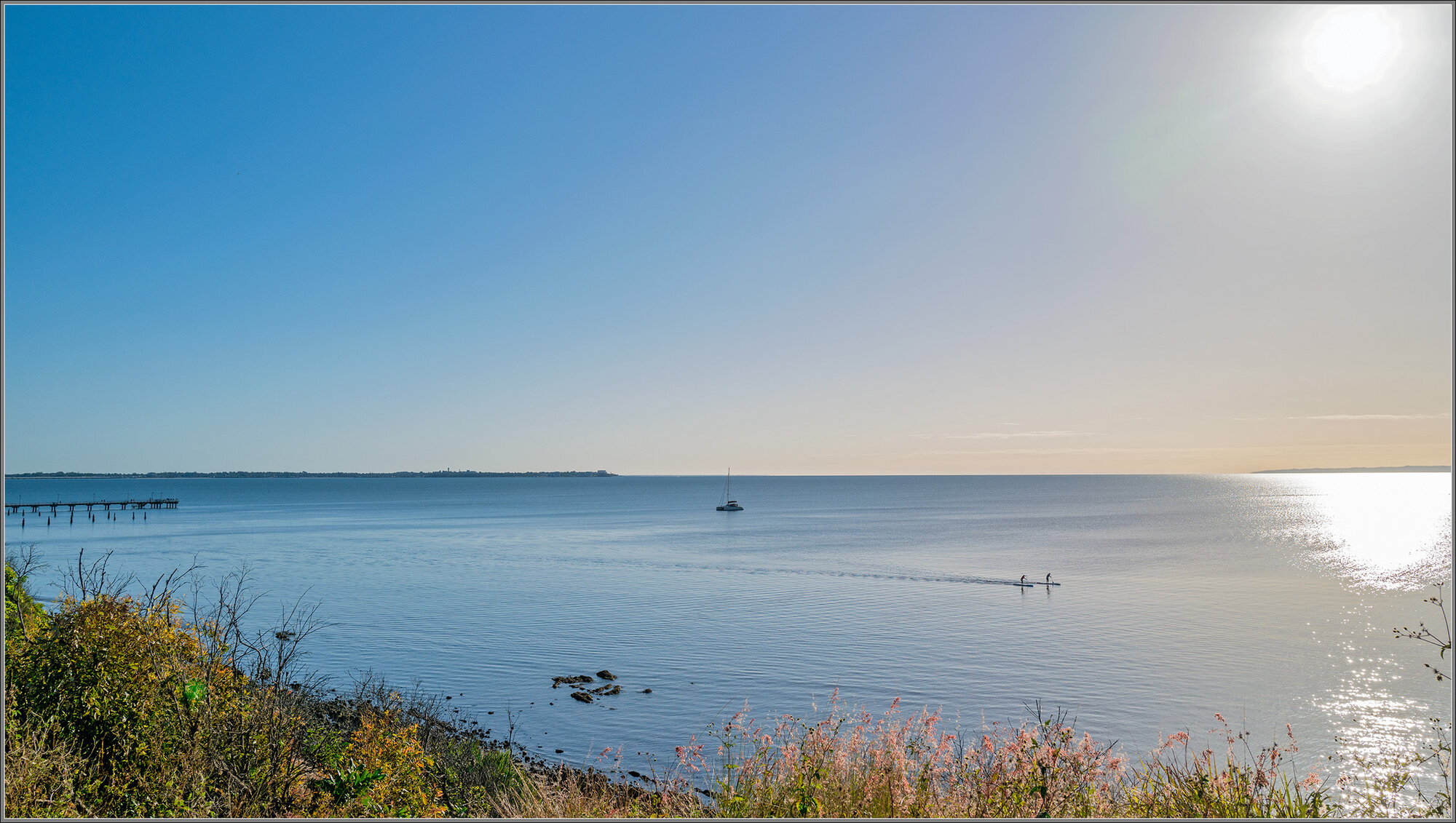 Moreton Bay seen from Shorncliffe Parade, Brisbane