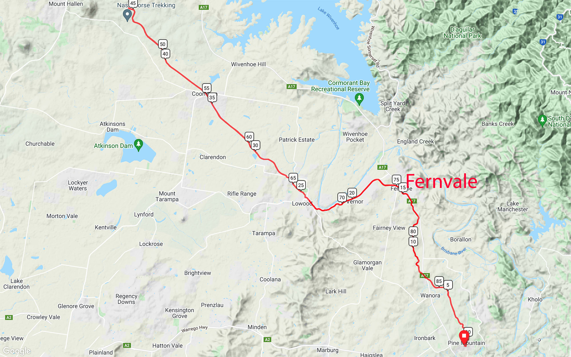 Pine Mountain to Cooragook on BVRT