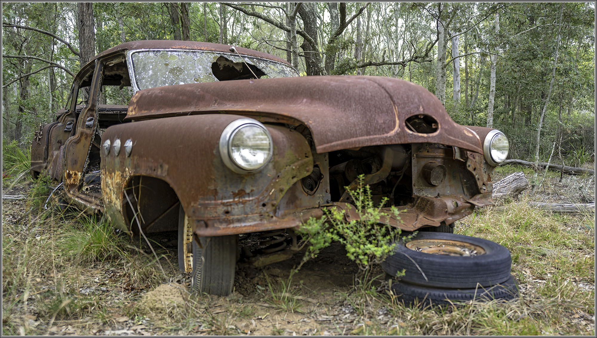 Junkyard Buick next to the Brisbane Valley Rail Trail