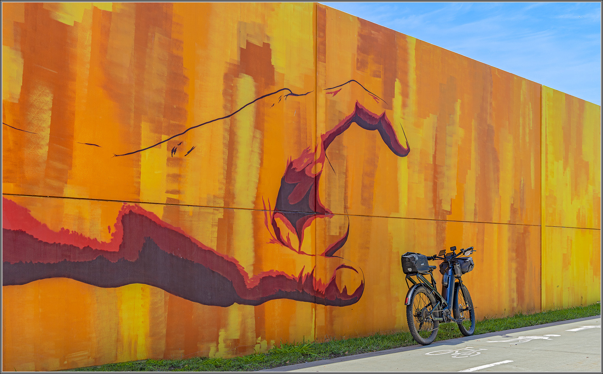 Mural beside Redcliffe Peninsula Rail Line