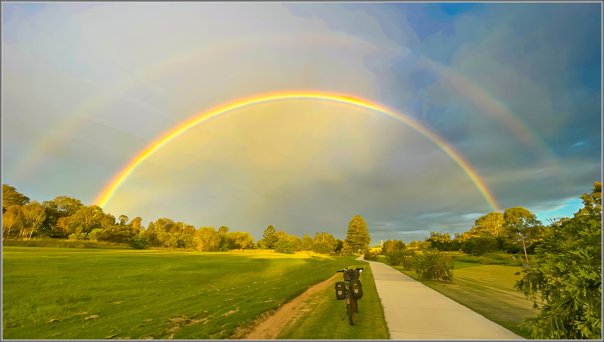 Sunset Rainbow : Brassall Bikeway, Pine Mountain, Queensland