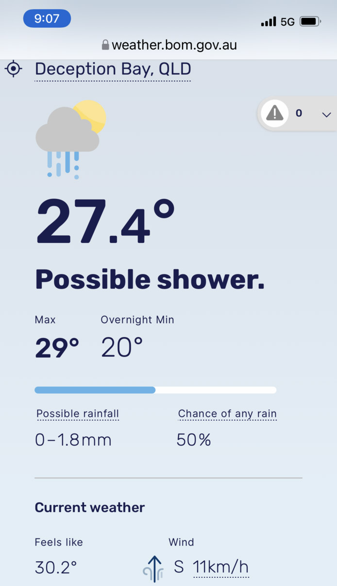 Weather at Deception Bay