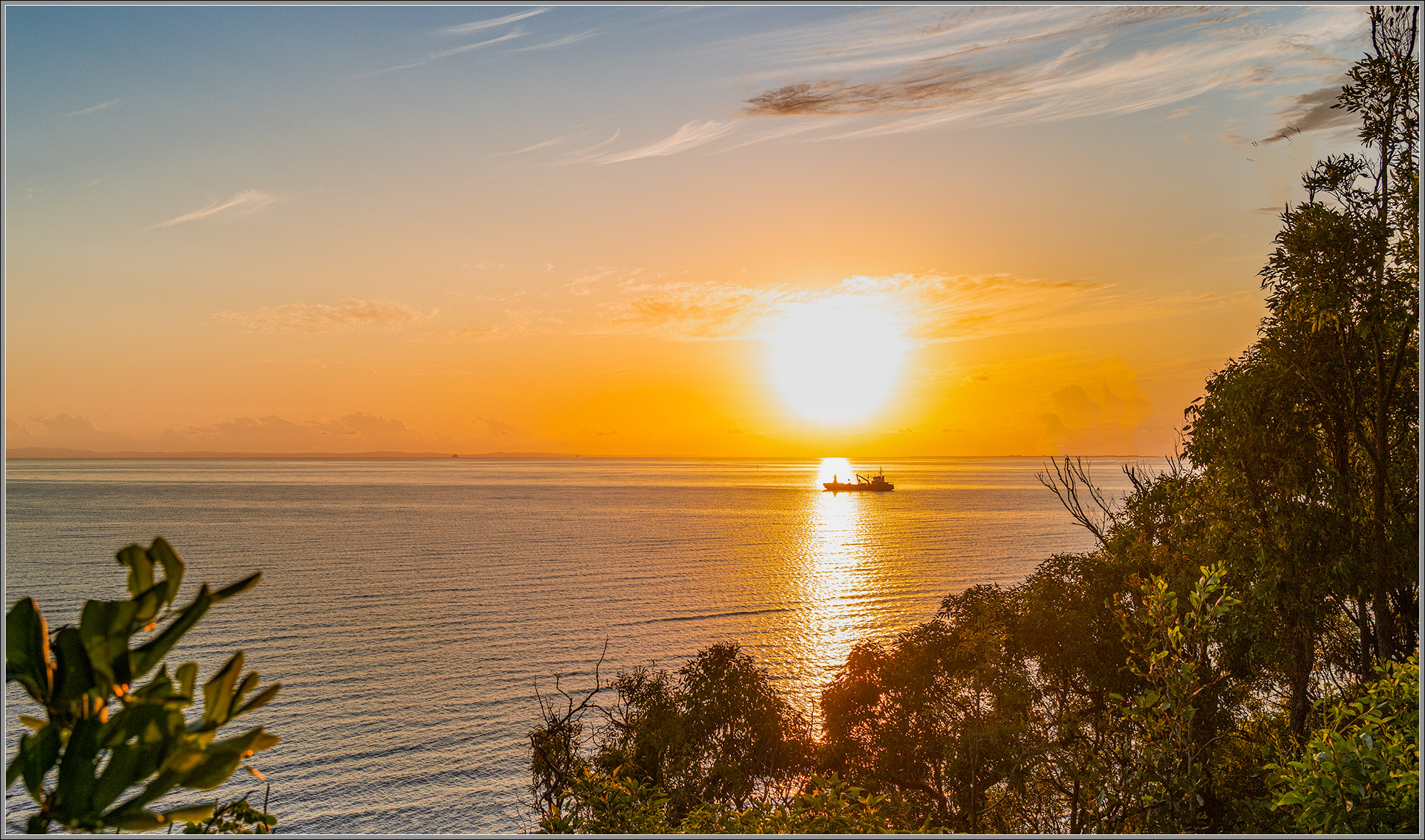 Moreton Bay seen from Shorncliffe, Brisbane