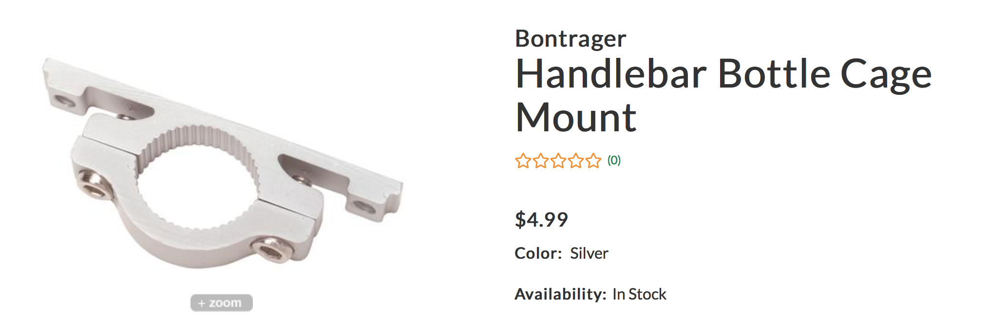 Bontrager handlebar water sales bottle cage clamp