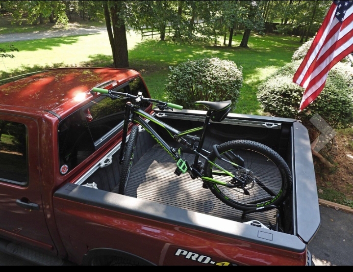 Solutions for transporting and securing bike on short truck bed