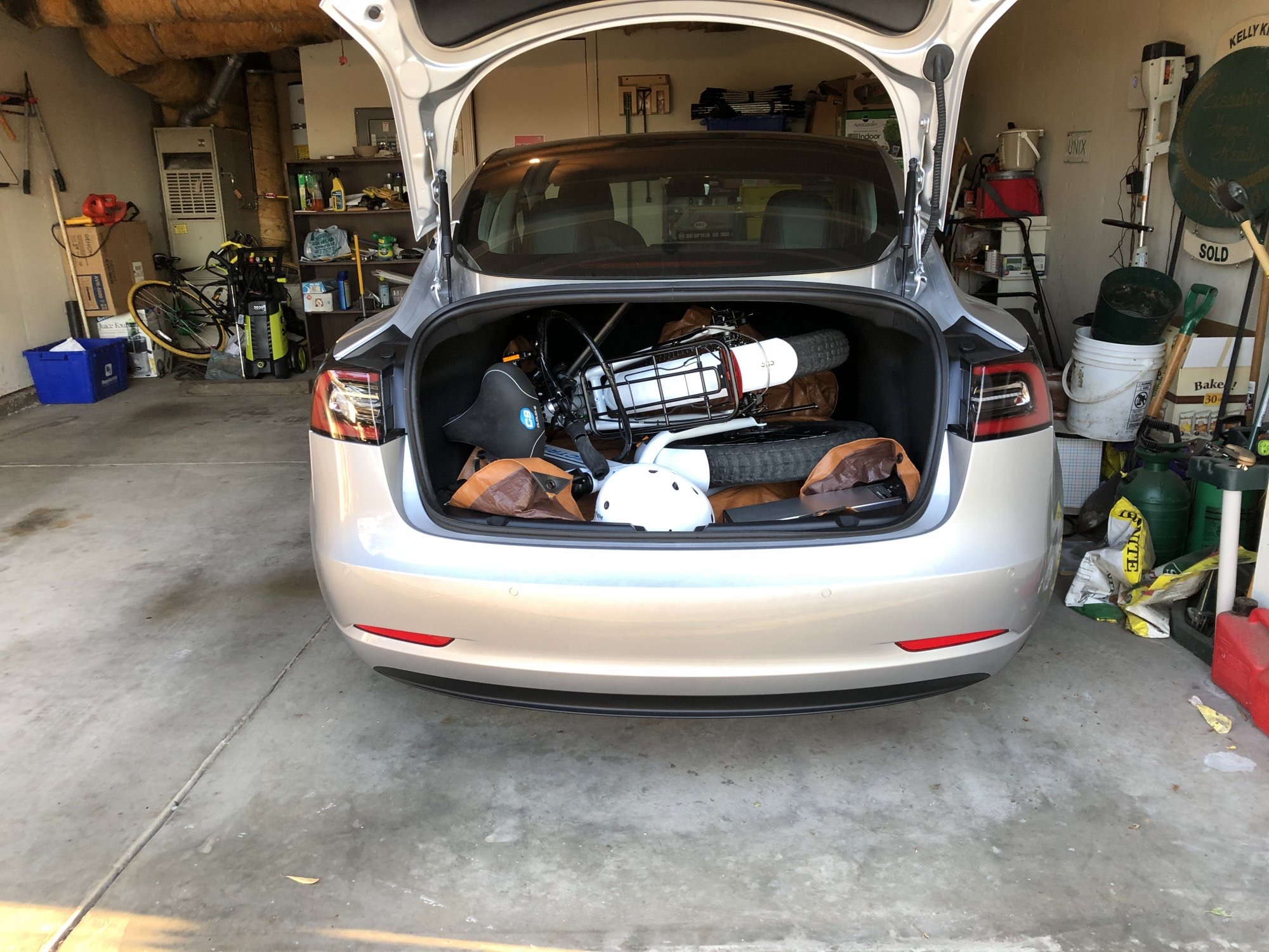 Tesla model 3 bike in trunk sale