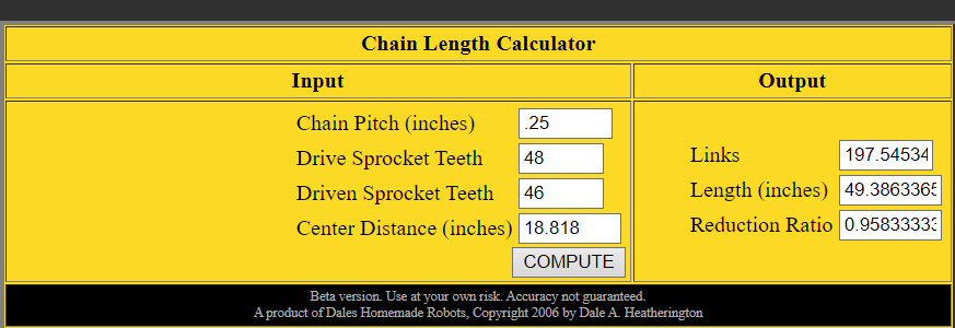 Chain length calculator Electric Bike Forums