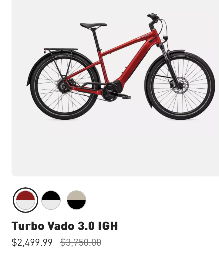 Specialized turbo vado 5.0 store for sale