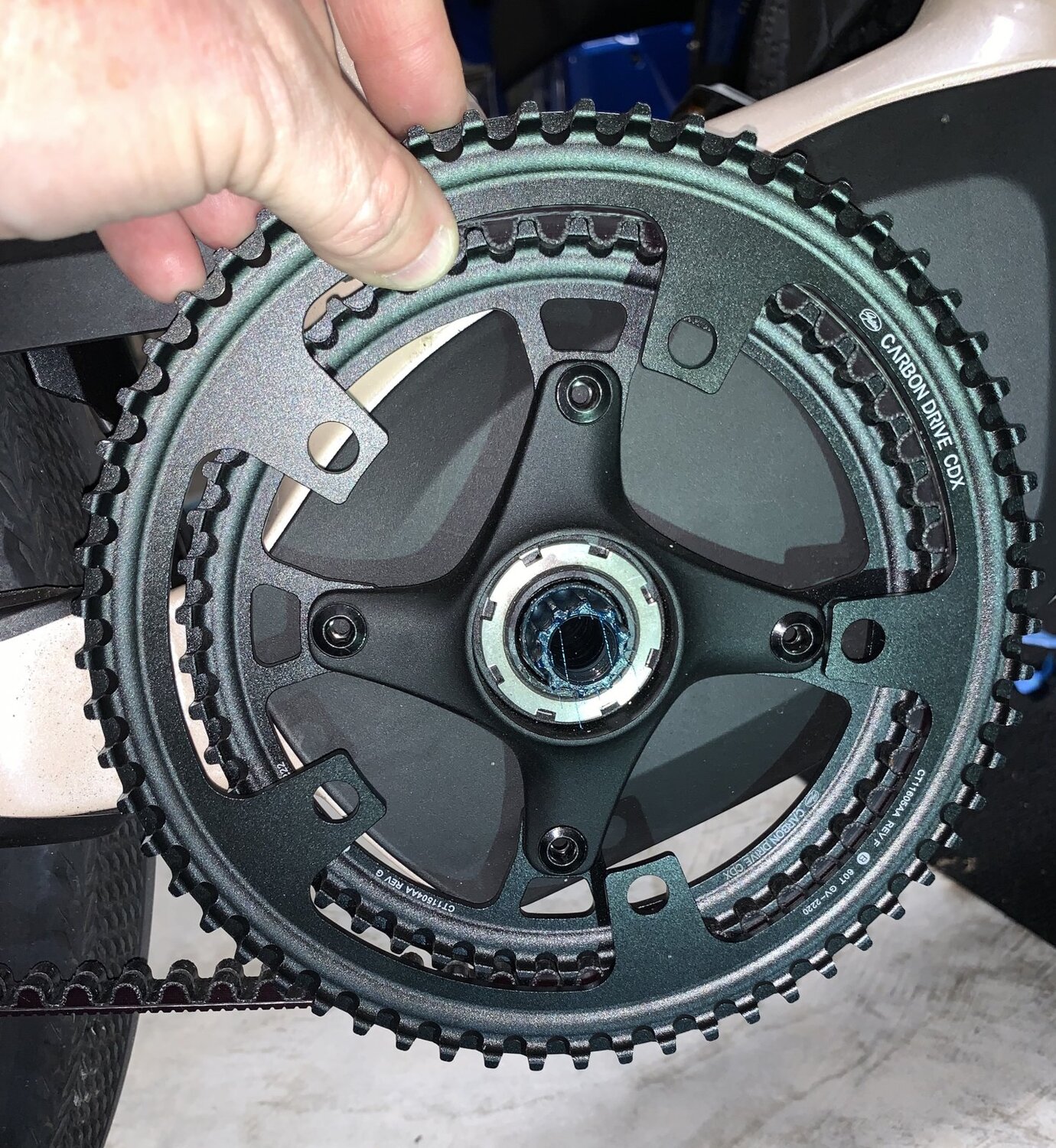 Changing chainring best sale on bike