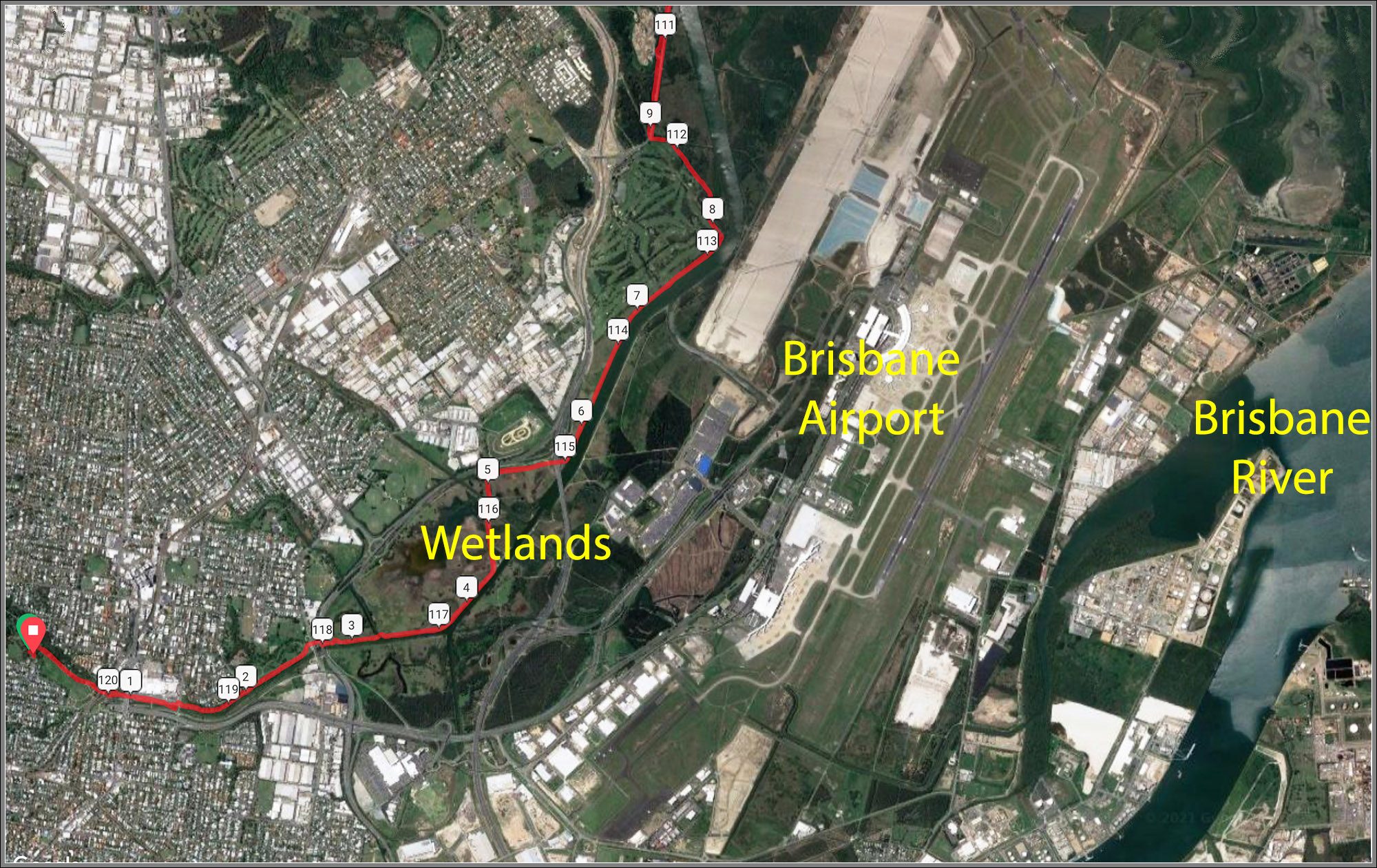 Kedron Brook Wetlands : Map