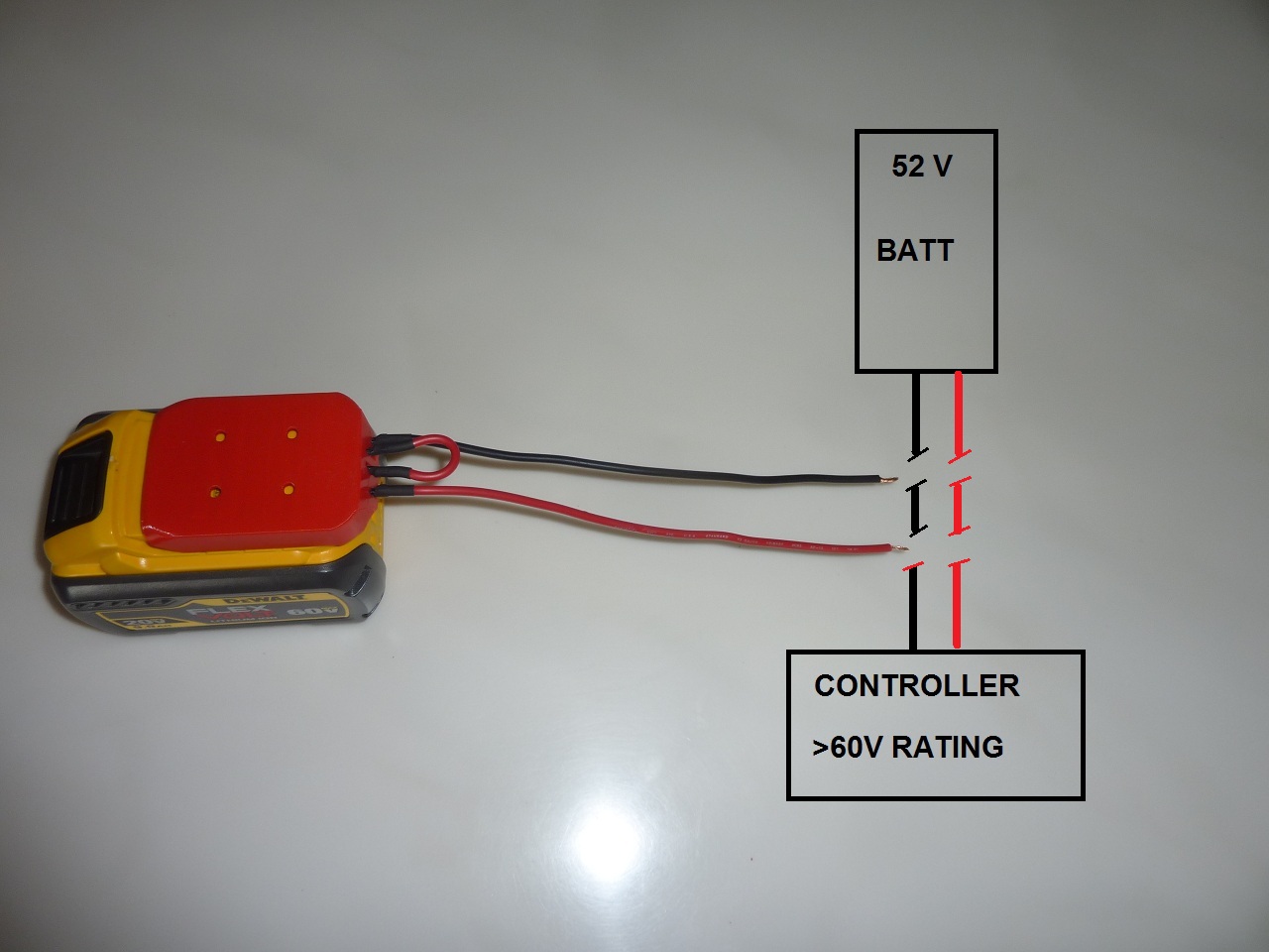 Using A Power Tool Battery As A Range Extender Electric Bike Forums