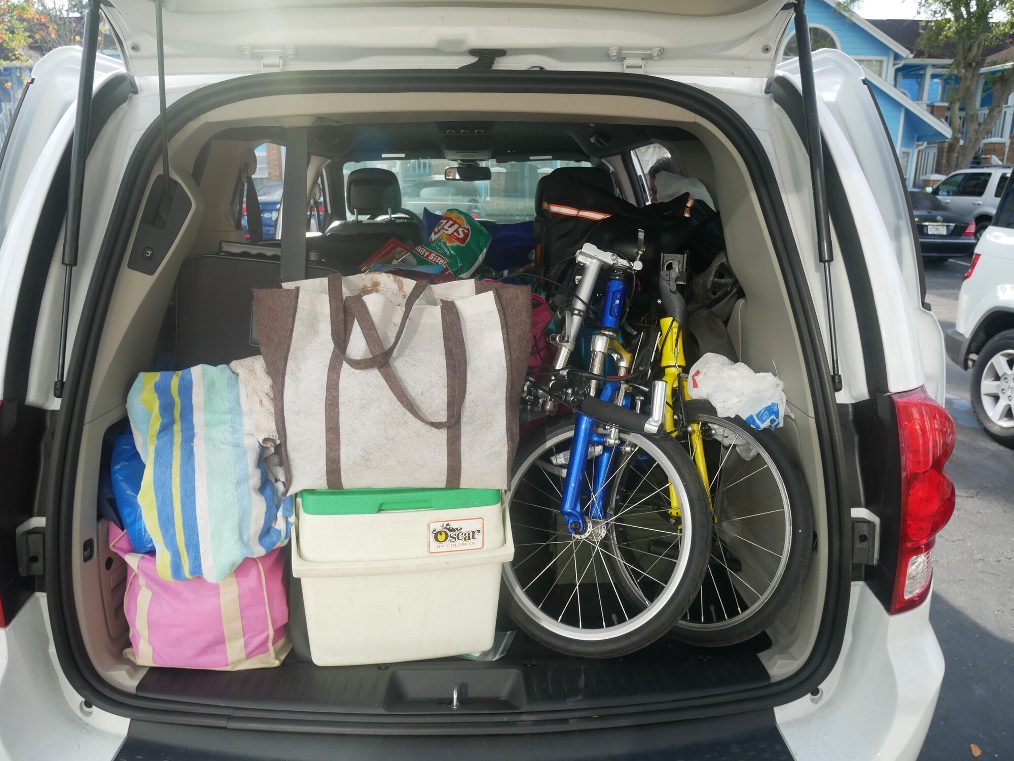 Bikes inside online suv