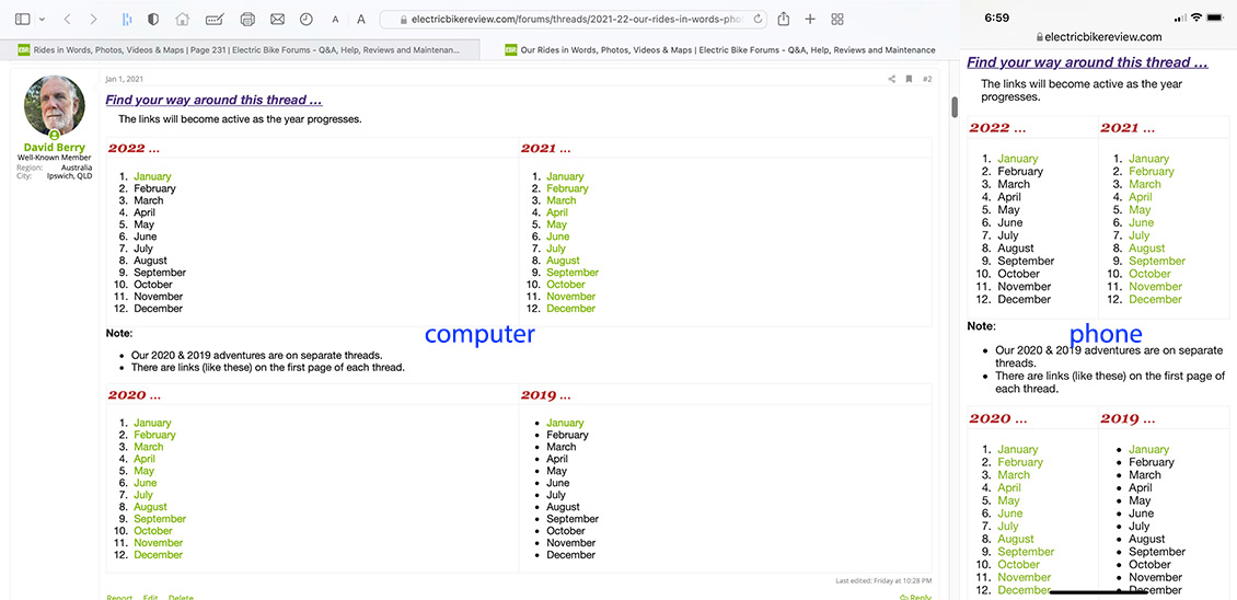 Table of Contents on Page One