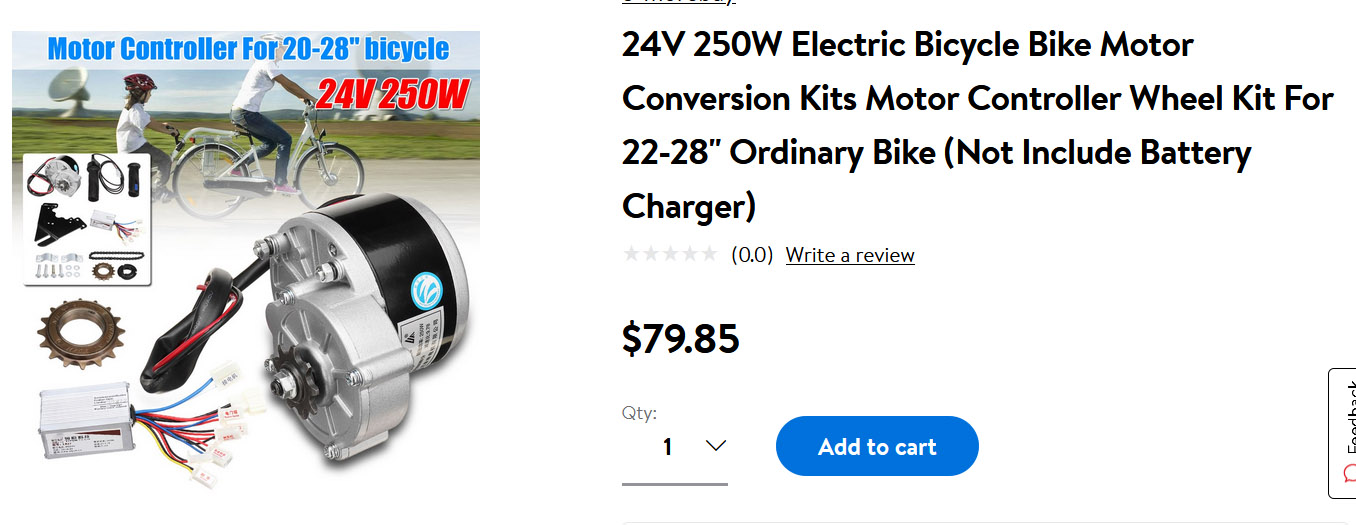 24 volt best sale bike motor